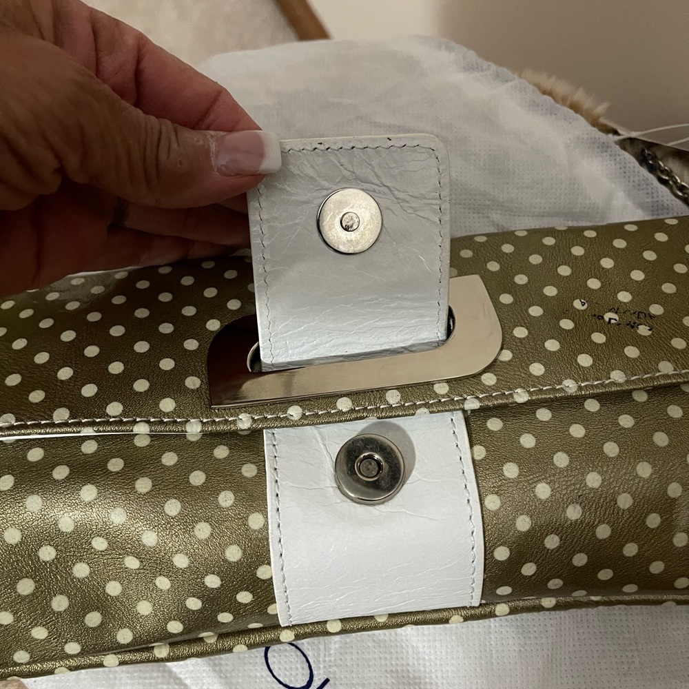 ❤️SOLD❤️NWT Roberta Gandolfi poka dot clutch - Picture 12 of 13